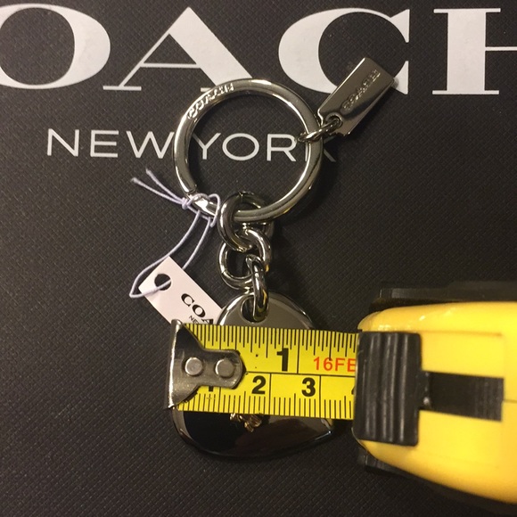 COACH - HORSE & CARRIAGE HEART BAG CHARM (NWT) - Picture 13 of 14
